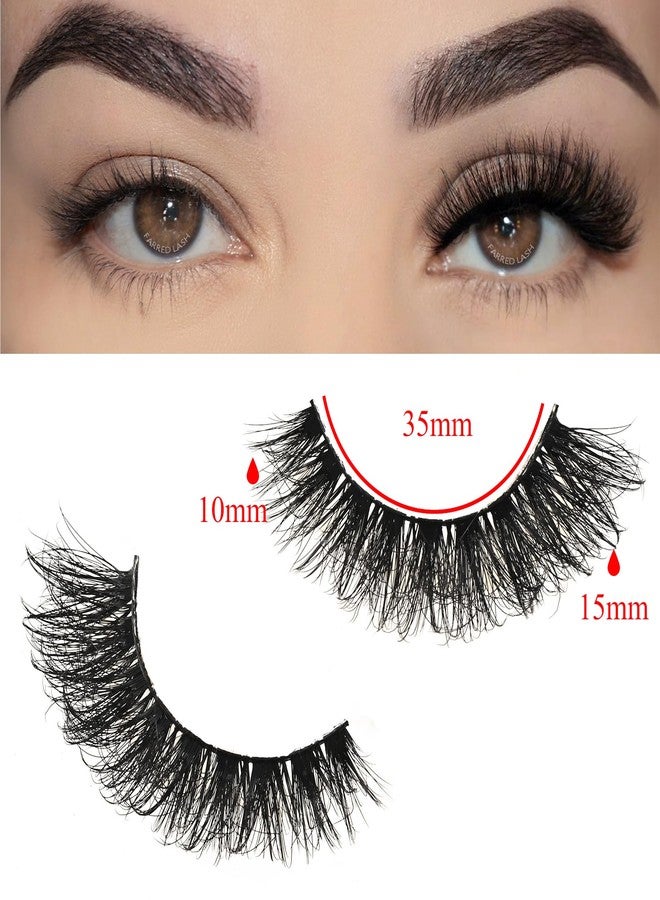 FARRED Mink Lashes False Eyelashes Cat Eye Lashes Wispy Mink Eye Lash Fluffy Eyelash Natural Look 10 Pairs Fake Lashes Pack Volume Lash Strips Pestañas (Z09|10-15MM) - Image 2
